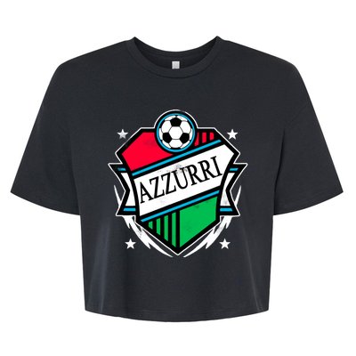 Azzurri Italy Soccer Fan Bella+Canvas Jersey Crop Tee