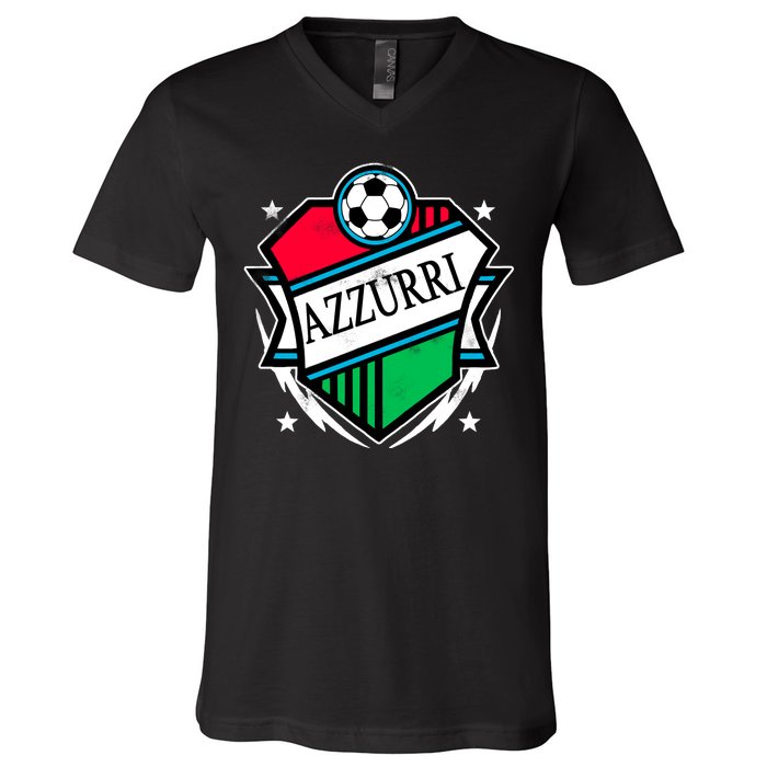 Azzurri Italy Soccer Fan V-Neck T-Shirt