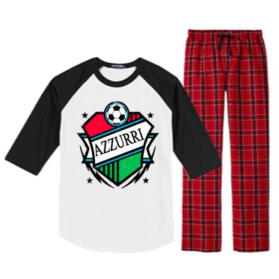 Azzurri Italy Soccer Fan Raglan Sleeve Pajama Set