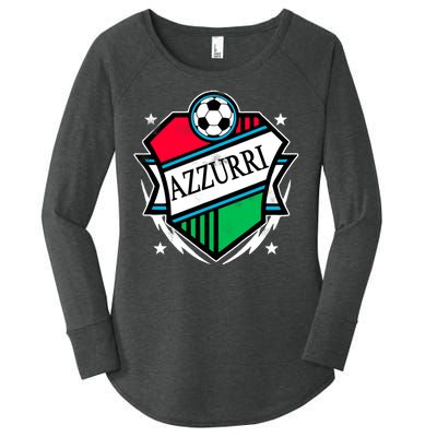 Azzurri Italy Soccer Fan Women's Perfect Tri Tunic Long Sleeve Shirt