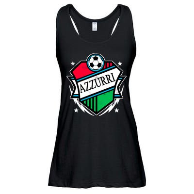 Azzurri Italy Soccer Fan Ladies Essential Flowy Tank