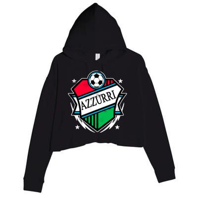 Azzurri Italy Soccer Fan Crop Fleece Hoodie