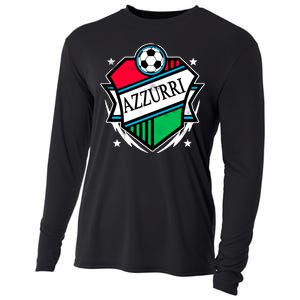 Azzurri Italy Soccer Fan Cooling Performance Long Sleeve Crew