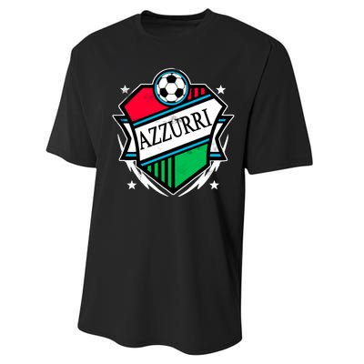 Azzurri Italy Soccer Fan Performance Sprint T-Shirt