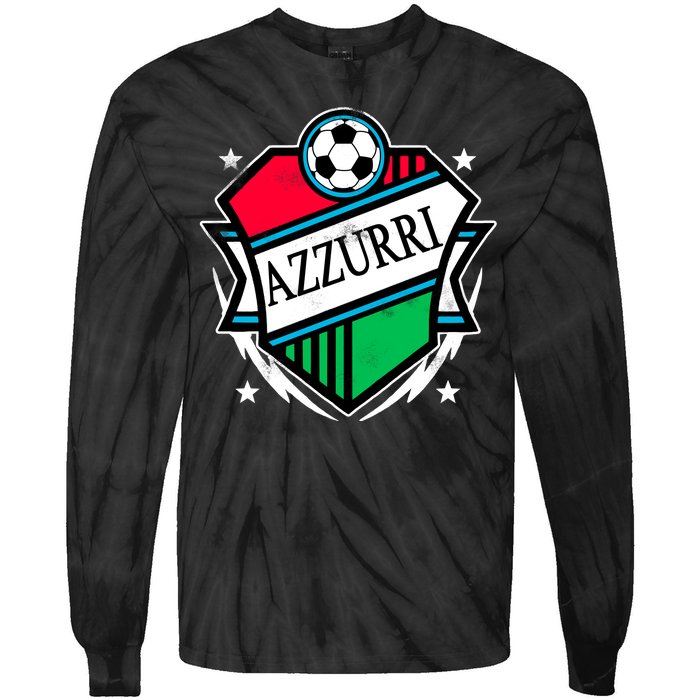 Azzurri Italy Soccer Fan Tie-Dye Long Sleeve Shirt