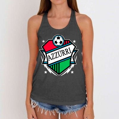 Azzurri Italy Soccer Fan Women's Knotted Racerback Tank