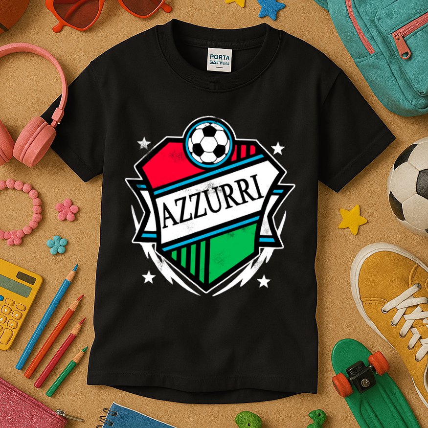 Azzurri Italy Soccer Fan Kids T-Shirt