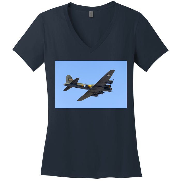 B-17G FLYING FORTRESS Women's V-Neck T-Shirt