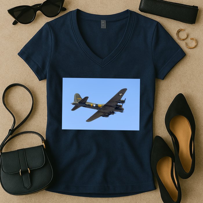 B-17G FLYING FORTRESS Women's V-Neck T-Shirt
