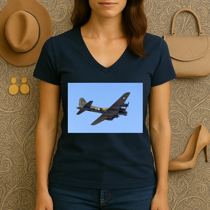 B-17G FLYING FORTRESS Women's V-Neck T-Shirt