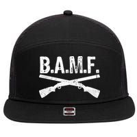 B.A.M.F. Guns Badass 7 Panel Mesh Trucker Snapback Hat