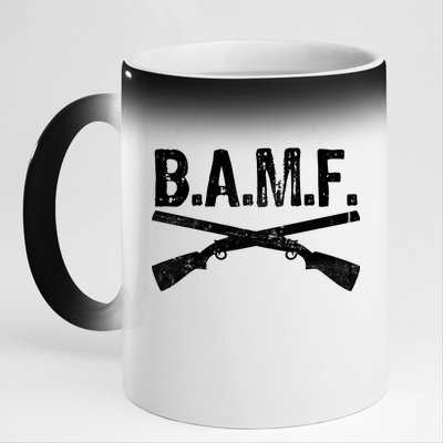 B.A.M.F. Guns Badass 11oz Black Color Changing Mug