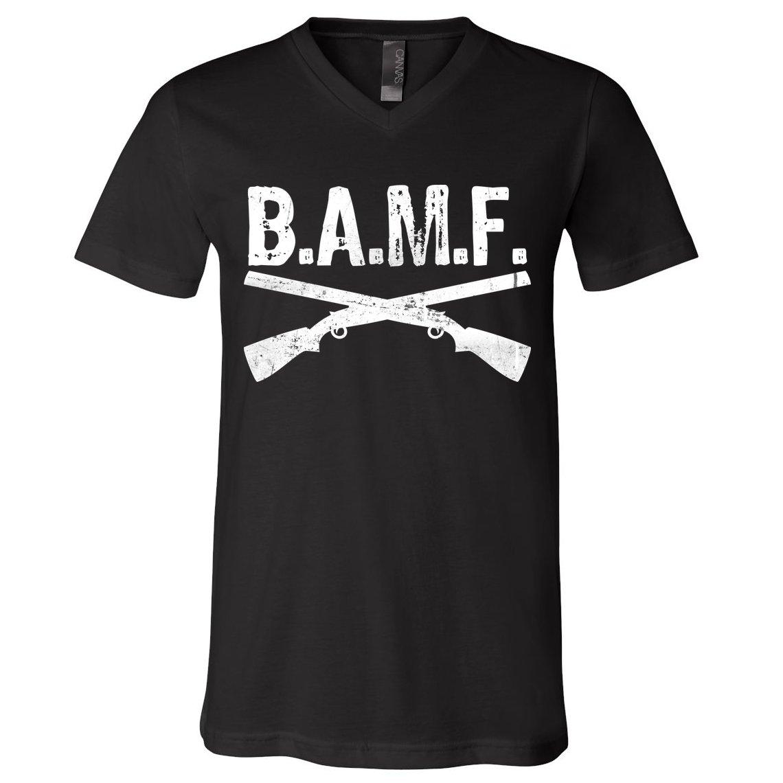 B.A.M.F. Guns Badass V-Neck T-Shirt