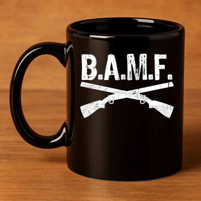 B.A.M.F. Guns Badass 11oz C Handle Ceramic Mug