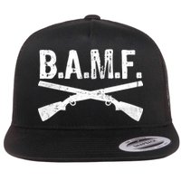 B.A.M.F. Guns Badass Flat Bill Trucker Hat