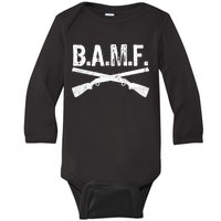 B.A.M.F. Guns Badass Baby Long Sleeve Bodysuit