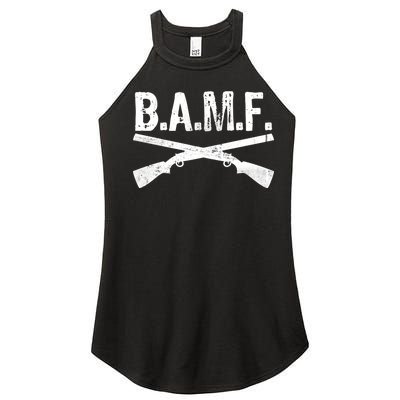 B.A.M.F. Guns Badass Women’s Perfect Tri Rocker Tank