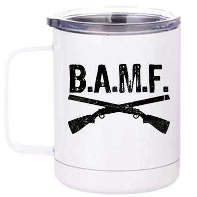 B.A.M.F. Guns Badass 12 oz Stainless Steel Tumbler Cup