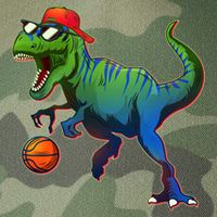B-Ball T-Rex Legacy Tie Dye Trucker Hat