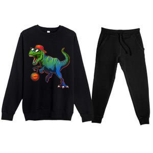 B-Ball T-Rex Premium Crewneck Sweatsuit Set