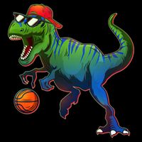 B-Ball T-Rex Cropped Pullover Crew