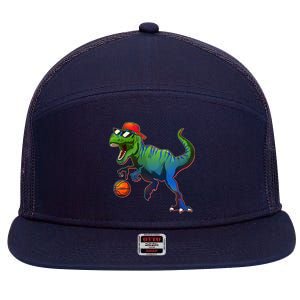 B-Ball T-Rex 7 Panel Mesh Trucker Snapback Hat