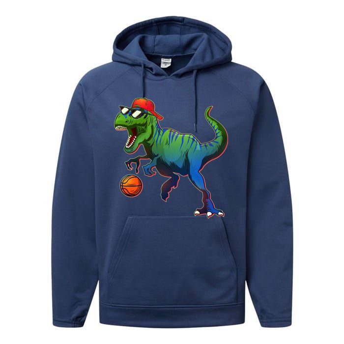 B-Ball T-Rex Performance Fleece Hoodie