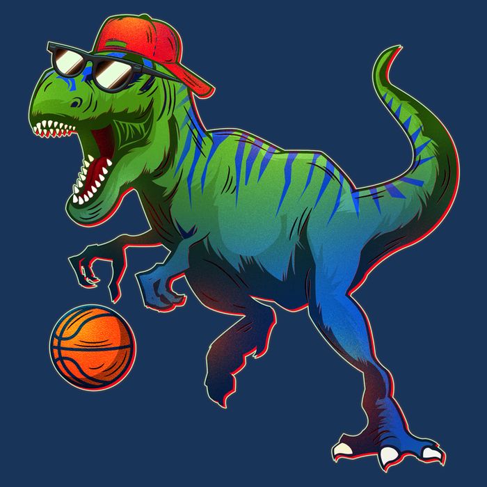 B-Ball T-Rex Long Sleeve Shirt