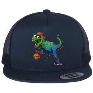 B-Ball T-Rex Flat Bill Trucker Hat