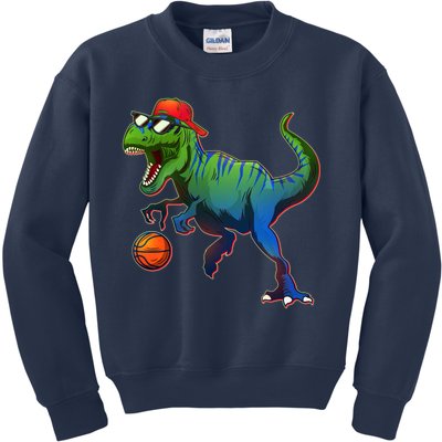 B-Ball T-Rex Kids Sweatshirt