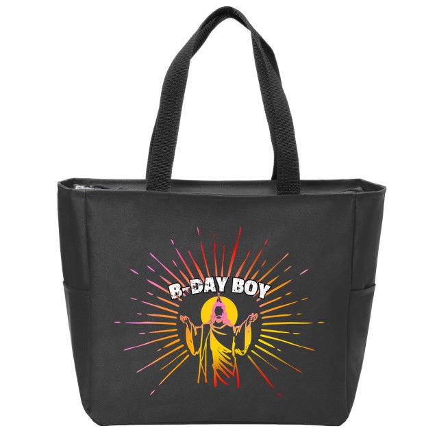 B-Day Boy Jesus Birthday Zip Tote Bag