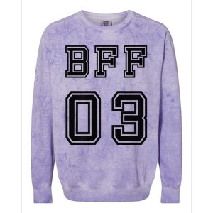 Bff 03 Bff For 2 Best Friend Matching Bff For 4 Bff For 3 Colorblast Crewneck Sweatshirt