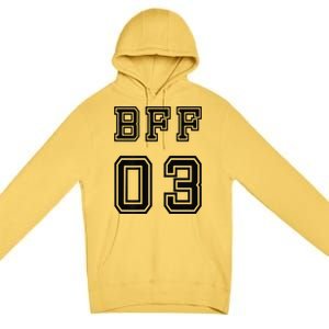 Bff 03 Bff For 2 Best Friend Matching Bff For 4 Bff For 3 Premium Pullover Hoodie