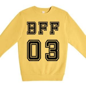 Bff 03 Bff For 2 Best Friend Matching Bff For 4 Bff For 3 Premium Crewneck Sweatshirt