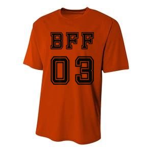 Bff 03 Bff For 2 Best Friend Matching Bff For 4 Bff For 3 Youth Performance Sprint T-Shirt