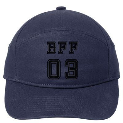 Bff 03 Bff For 2 Best Friend Matching Bff For 4 Bff For 3 7-Panel Snapback Hat