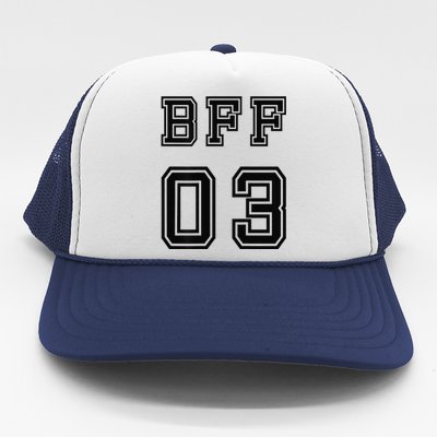 Bff 03 Bff For 2 Best Friend Matching Bff For 4 Bff For 3 Trucker Hat