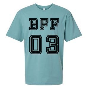 Bff 03 Bff For 2 Best Friend Matching Bff For 4 Bff For 3 Sueded Cloud Jersey T-Shirt