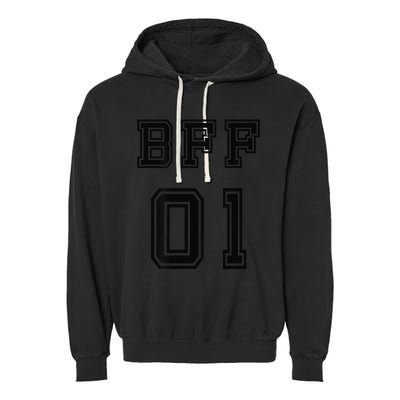 Bff 01 Bff For 2 Best Friend Matching Bff For 4 Bff For 3 Garment-Dyed Fleece Hoodie