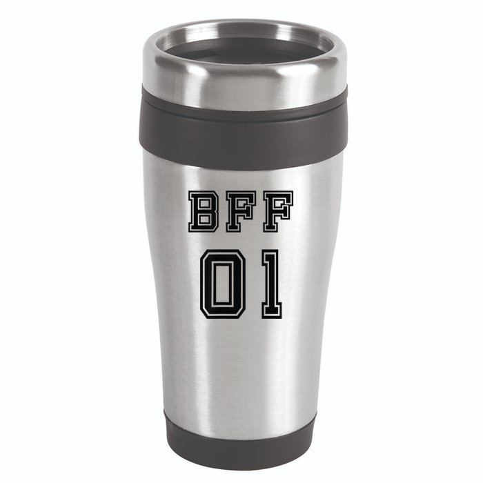 Bff 01 Bff For 2 Best Friend Matching Bff For 4 Bff For 3 16oz Travel Tumbler