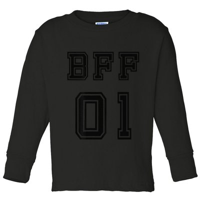 Bff 01 Bff For 2 Best Friend Matching Bff For 4 Bff For 3 Toddler Long Sleeve Shirt