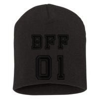 Bff 01 Bff For 2 Best Friend Matching Bff For 4 Bff For 3 Short Acrylic Beanie