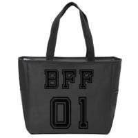 Bff 01 Bff For 2 Best Friend Matching Bff For 4 Bff For 3 Zip Tote Bag