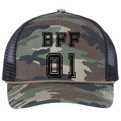 Bff 01 Bff For 2 Best Friend Matching Bff For 4 Bff For 3 Retro Rope Trucker Hat Cap