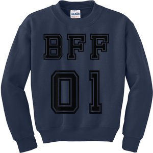 Bff 01 Bff For 2 Best Friend Matching Bff For 4 Bff For 3 Kids Sweatshirt