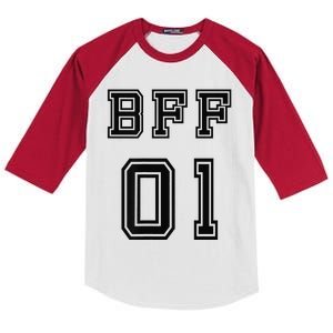 Bff 01 Bff For 2 Best Friend Matching Bff For 4 Bff For 3 Kids Colorblock Raglan Jersey