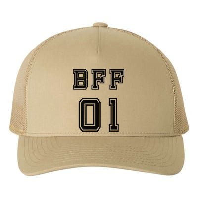 Bff 01 Bff For 2 Best Friend Matching Bff For 4 Bff For 3 Yupoong Adult 5-Panel Trucker Hat