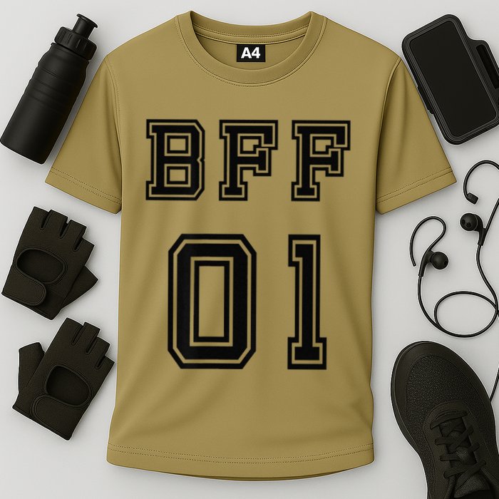 Bff 01 Bff For 2 Best Friend Matching Bff For 4 Bff For 3 Performance Shirt