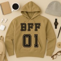 Bff 01 Bff For 2 Best Friend Matching Bff For 4 Bff For 3 Hoodie