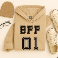 Bff 01 Bff For 2 Best Friend Matching Bff For 4 Bff For 3 Hoodie
